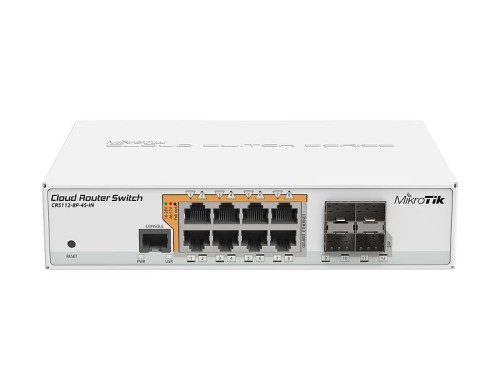 Mikrotik CRS112-8P-4S-IN przełącznik sieciowy Gigabit Ethernet (10/100/1000) Obsługa PoE Biały - 2948591