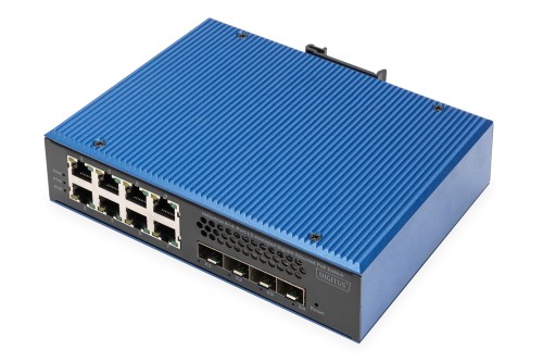 Przemysłowy 8+4 10G SFP Port L2+ Gigabit Ethernet POE Switch 8 x GE RJ45 + 4 x 10G SFP Port - 2948634