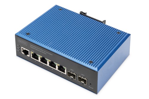 Switcher przemysłowy 4+2-Port L2 zarządzany Gigabit Ethernet 4 x GE RJ45 + 2 SFP Port - 2948661