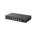 Ruijie Networks RG-ES206MG-P przełącznik sieciowy Zarządzany L2 2.5G Ethernet (100/1000/2500) Obsługa PoE Montaż na biurku/ścianie Czarny - 2948683