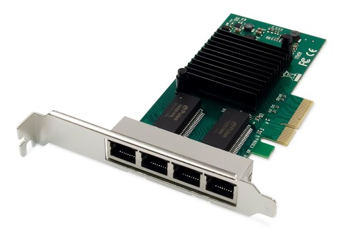 Digitus 4-portowa karta sieciowa Gigabit Ethernet, RJ45, PCI Express, Intel I350 - 2949478