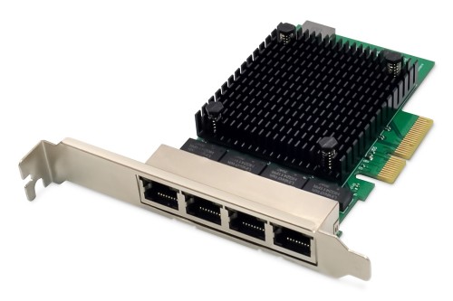 Karta sieciowa przewodowa Quad-RJ45 2.5GbE PCI Express 2.1 Chipset: RTL8125B+ASM1806 - 2949484