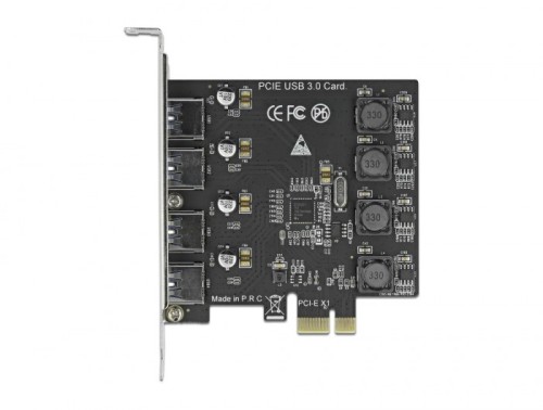 DeLOCK Karta PCI Express x1 do 4 x zewnętrzne USB Typ-A żeński SuperSpeed USB (USB 3.2 Gen 1) - 2927907