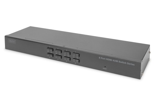 Przełącznik KVM 8 portowy, Rack 19", 4K 30Hz, 8xHDMI IN, 1xHDMI OUT, 2xUSB A - 2949589
