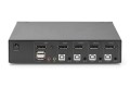 Przełącznik KVM, 4 portowy, 4K 60Hz, 4xDP IN, 1xDP OUT, 2xUSB A, 2x Audio IN&OUT - 2949598