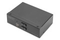 Digitus Przełącznik KVM, 2x1 DP, DP Out, USB - 2949603