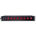 Lindy 73025 rozdzielacz zasilania PDU 8 x gniazdo sieciowe 1.5U Czarny - 2949832
