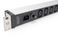 Digitus Listwa zasilająca z profilem aluminiowym, 9 gniazd, wejście IEC C14 - 2949836