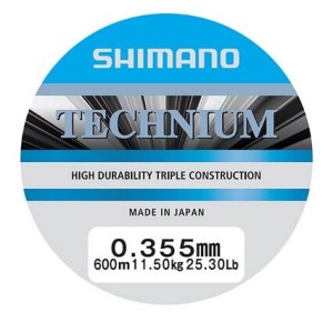 Żyłka Shimano Technium 0,355mm 600m 11,50kg Grey