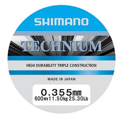 Żyłka Shimano Technium 0,355mm 600m 11,50kg Grey - 2949876