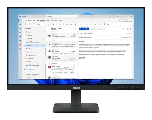 Lenovo ThinkVision S24-4e monitor komputerowy 60,5 cm (23.8") 1920 x 1080 px Full HD LED Czarny - 2950947