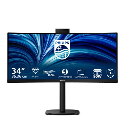 Philips 3000 series 34B2U3600CH/00 monitor komputerowy 86,4 cm (34") 3440 x 1440 px Wide Quad HD LCD Czarny - 2931790