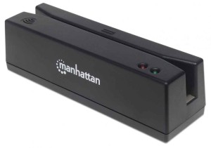 MANHATTAN Magnetkartenleser USB drei Spuren Leser   schwarz