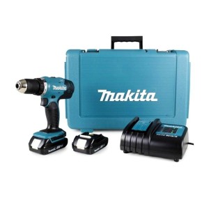 Makita DDF453SYE wiertło Zamek centralny 1,8 kg Czarny, Niebieski