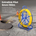 Extralink Pilot do przeciągania kabli Pilot 6mm 150m włókno szklane FRP, śr. 6mm, dł. 150m, żółty - 2952657