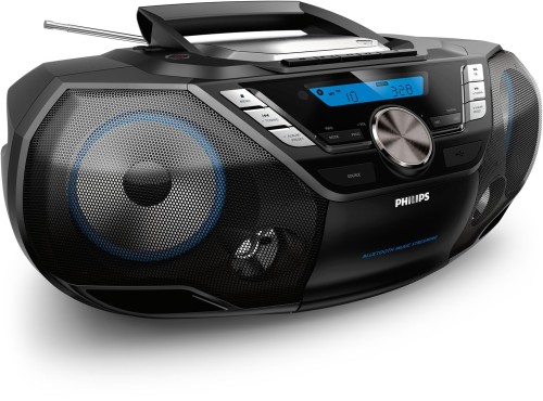Philips AZB798T/12 przenośny system stereo Analogowe i cyfrowe 12 W DAB, DAB+, FM Czarny Odtwarzacz mp3 - 2952797