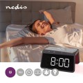 Nedis WCACQ30BK budzik Cyfrowy budzik Czarny - 2952816