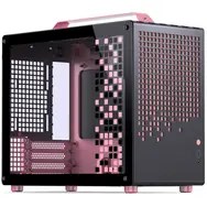 Jonsplus Z20 Micro-ATX Gehäuse, mit Tragegriff - schwarz/pink - 2953037