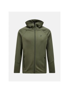 Bluza rozpinana Peak Performance Rider Essentials Zip Hood - pine needle/pine needle rozmiar: m