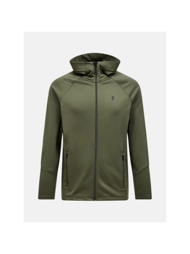 Bluza rozpinana Peak Performance Rider Essentials Zip Hood - pine needle/pine needle rozmiar: m - 2953776