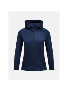 Bluza rozpinana damska Peak Performance Rider Essentials Zip Hood - blue shadow/blue shadow rozmiar: s