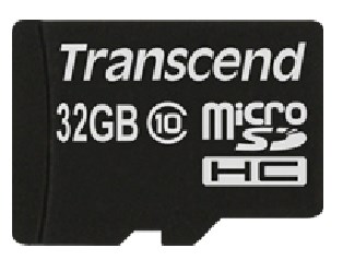 SD microSD Card  32GB Transcend SDHC Class10 w/adapter - 2954552