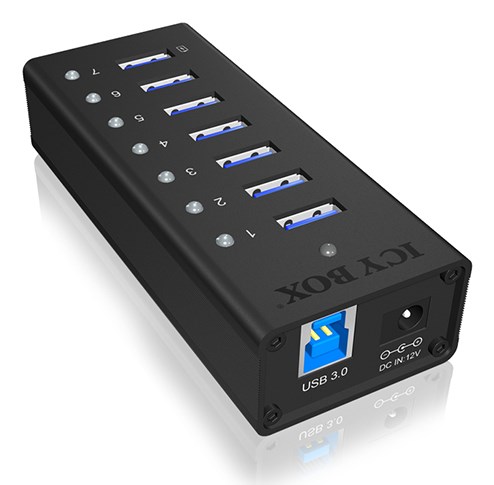 ICY BOX IB-AC618 USB 3.2 Gen 1 (3.1 Gen 1) Type-B 5000 Mbit/s Czarny - 2954845