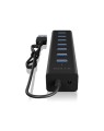 ICY BOX IB-HUB1700-U3 USB 3.2 Gen 1 (3.1 Gen 1) Type-A 5000 Mbit/s Czarny - 2954918