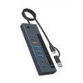 ICY BOX IB-HUB1743-CPD USB 3.2 Gen 2 (3.1 Gen 2) Type-A + Type-C 10000 Mbit/s Niebieski - 2954969