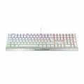 Klawiatura CHERRY XTRFY MX 3.1 - Pełny rozmiar - Podświetlenie - USB-C - QWERTZ - Niemiecki - Przełącznik kluczykowy: CHERRY MX2A Brązowy - biały - 2955113