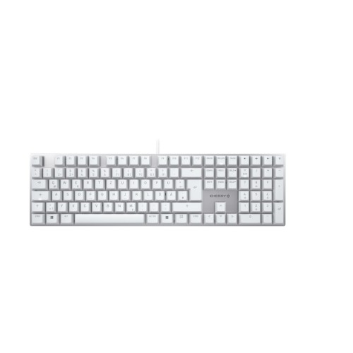 CHERRY KC 200 MX klawiatura Uniwersalne USB QWERTZ Niemiecki Srebrny, Biały - 2955161