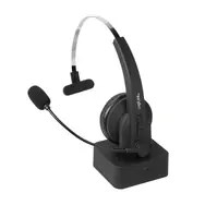 LogiLink BT0059 słuchawki/zestaw słuchawkowy Bezprzewodowy Opaska na głowę Biuro/centrum telefoniczne Bluetooth Podstawka do ładowania Czarny