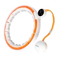 HHM21 HULA HOP WHITE/ORANGE Z MAGNESAMI, WYPUSTKAMI TPE I OBCIĄŻNIKIEM + LICZNIK HMS - 2956270