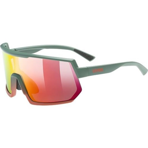 Uvex sportstyle 235 Okulary do wielu sportów Unisex Półobwódkowe Zielony, Czerwony - 2936611