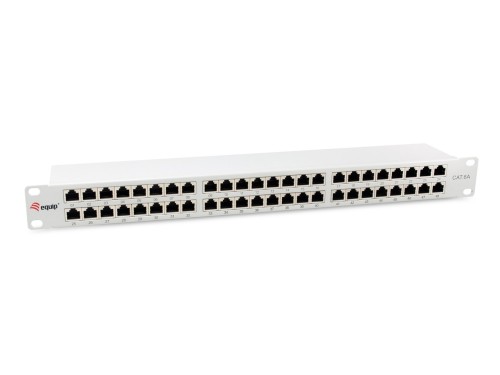 Wyposażenie 19" Patch Panel 48xRJ45 Cat6a FTP 1U 500MHz RAL7035 - 2957171