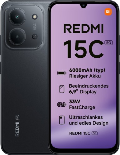 Smartfon Xiaomi Redmi 15C 5G Dual Sim 4GB RAM 128GB - Midnight Black - 2957651