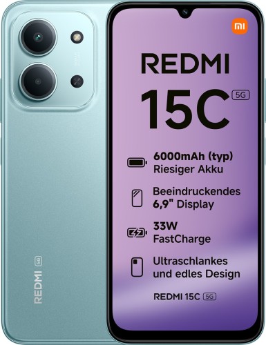 Smartfon Xiaomi Redmi 15C 5G Dual Sim 4GB RAM 128GB - Miętowy Zielony - 2957873