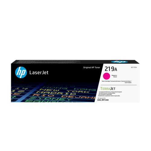 HP 219A oryginalny wkład z purpurowym tonerem LaserJet, 1200 stron, 0 stron, Purpurowy, 1 szt. - 2958276
