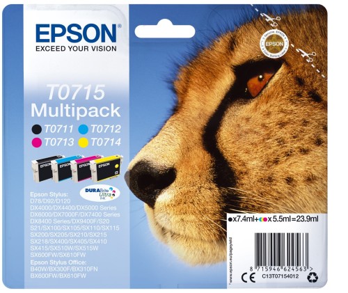 Epson Multipack 4-kolorowy T0715 DURABrite Ultra Ink - 2939619