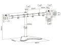 Equip 650123 uchwyt / stojak do monitorów 81,3 cm (32") Biurko Czarny - 2940356