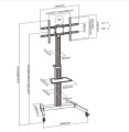Equip 650630 uchwyt do telewizorów 2,18 m (86") Srebrny - 2959071