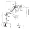 Equip 650132 uchwyt / stojak do monitorów 81,3 cm (32") Biurko Czarny - 2940387