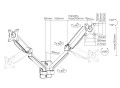 Uchwyt ścienny Equip 17"-32"/2TFT 180°GF 2Joints 9Kg sw lite Sprzedaż detaliczna - 2959181