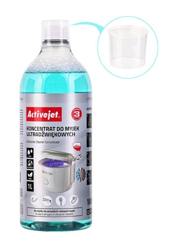 Activejet AOC-600 Płyn (koncentrat) czyszczący. Przeznaczenie: Myjka ultradźwiękowa UV. 1 Litr - 2920729