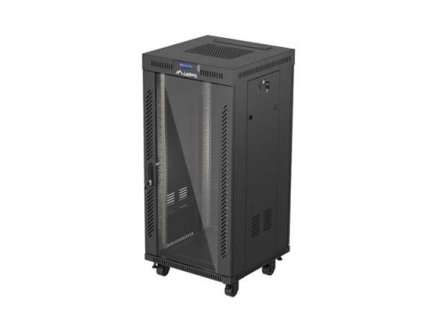 LANBERG SZAFA INSTALACYJNA RACK STOJĄCA 19" 24U 600X600 CZARNA DRZWI PRZESZKLONE LCD (FLAT PACK) V2 - 2937678