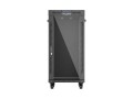 LANBERG SZAFA INSTALACYJNA RACK STOJĄCA 19" 24U 600X600 CZARNA DRZWI PRZESZKLONE LCD (FLAT PACK) V2 - 2937679