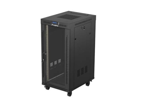 LANBERG SZAFA INSTALACYJNA RACK STOJĄCA 19" 24U 600X800 CZARNA DRZWI PRZESZKLONE LCD (FLAT PACK) V2 - 2937732