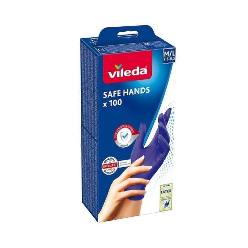 Rękawice nitrylowe Vileda Safe Hands M/L 100 szt. - 2936684
