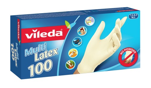 Rękawice lateksowe Vileda Natural Latex M/L 100 szt - 2936680