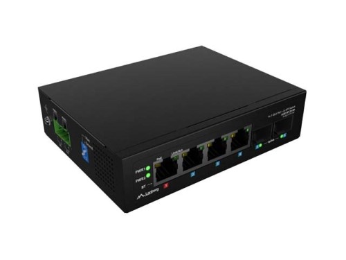 SWITCH LANBERG ILGE-4P-2S-90 LIGHT INDUSTRIAL POE 1XBT 3XAT 2XSFP DIN GIGABIT ETHERNET - 2927290